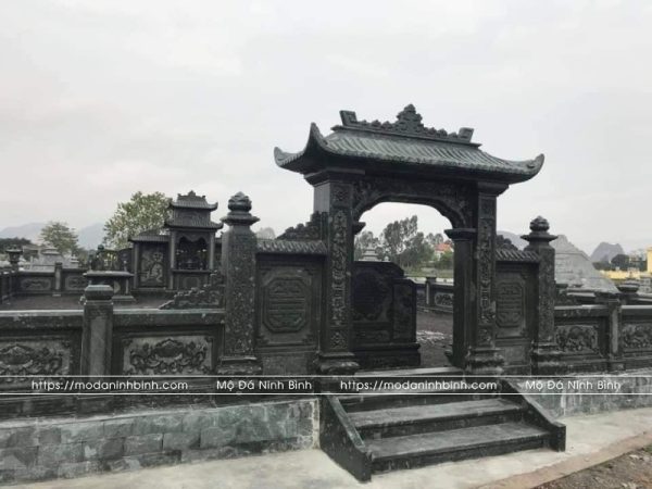Xây Cổng đá 1 mái cho khu Lăng Mộ gia đình