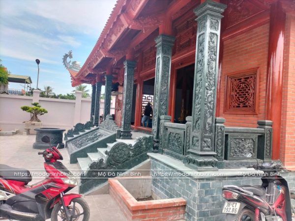 Mẫu Cột đá Nhà thờ họ - Chiếu đá Nhà thờ họ đẹp