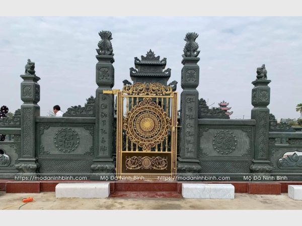 Mẫu Cổng đá tứ trụ đẹp cho khu Lăng Mộ gia đình