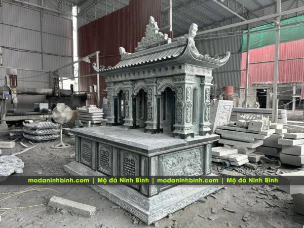 Mộ đá 3 người 1 mái đẹp tại Ninh Bình.