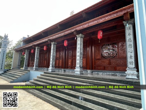 Lắp đặt Cột đá Vuông cho Nhà Chùa - Mẫu Cột đá đẹp #cotda 6 Mau Cot da pho bien hien nay