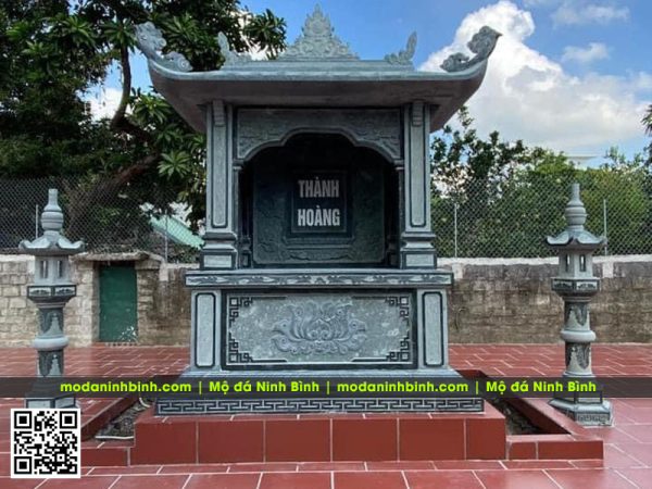 Mẫu Lăng thờ đá 1 mái đẹp - Miếu thờ Thành Hoàng 1 mái
