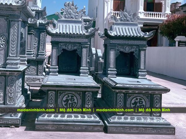 Mẫu Mộ đá 1 mái chùa cổ - Xây Mộ 1 mái, kích thước Mộ đá 89cm x 147cm