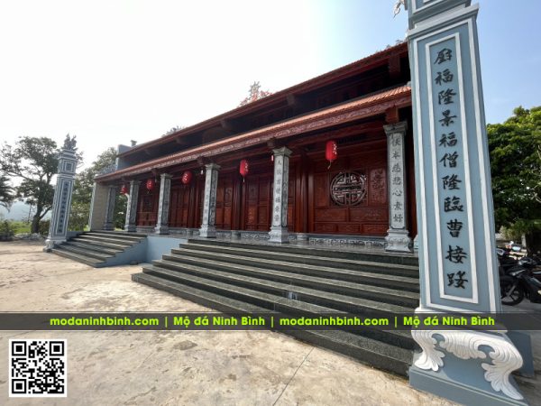 Lắp đặt Cột đá Vuông cho Nhà Chùa - Mẫu Cột đá đẹp #cotda 5 Mau cot da dinh chua