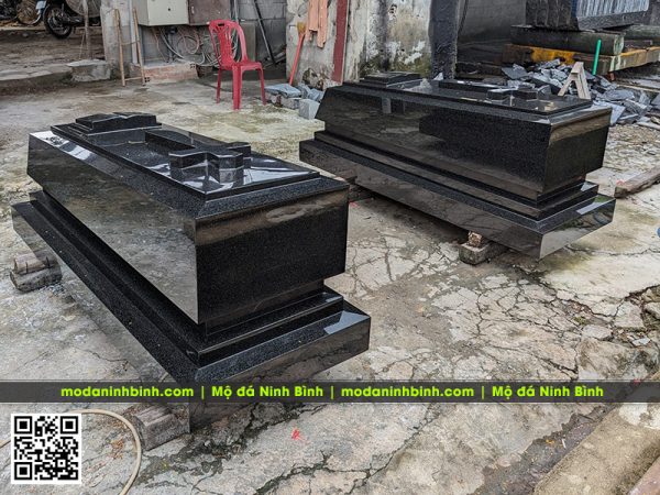 Mẫu Mộ đá granite công giáo an táng một lần với kích thước lớn.