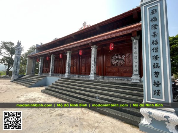 Lắp đặt Cột đá Vuông cho Nhà Chùa - Mẫu Cột đá đẹp #cotda 7 Xay Cot da hien cua Dinh Den Nha Chua