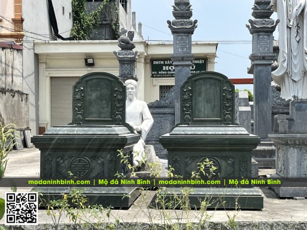 Mẫu Mộ đơn tam sơn - Mộ đá xanh rêu đẹp