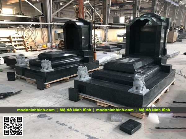 Mẫu mộ granite đẹp, có giá thành hoàn thiện từ 50 triệu đồng/ngôi mộ mái vòm.