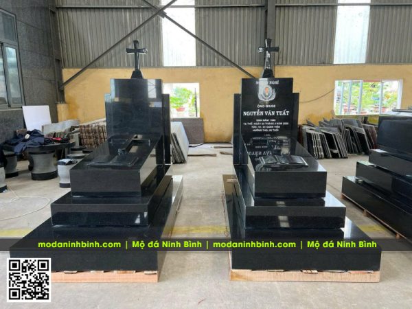 Mẫu Mộ đá granite 3 cấp - Mộ đá công giáo