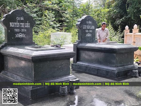 Mẫu Mộ đá hoa cương không hoa văn - Mộ tam sơn đá hoa cương
