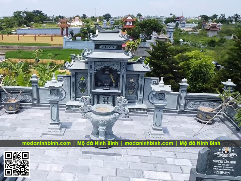 Lưu ý xem tuổi xây lăng mộ đá năm 2026 và xem ngày xây lăng mộ 2026 11 Khuôn viên lăng thờ đá và đồ thờ đá trang trọng - bài bản