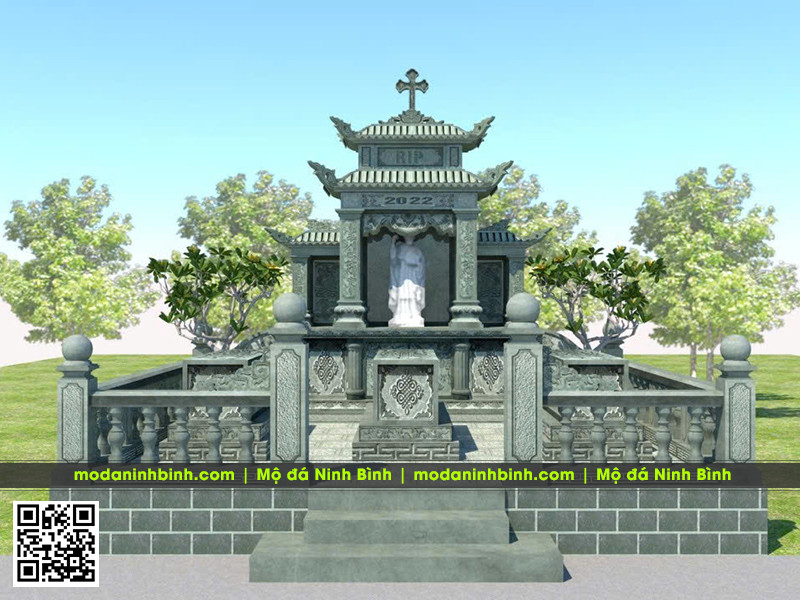 Thiết kế, xây Lăng Mộ đá công giáo đẹp, uy tín, chất lượng cao 7 Mẫu Lăng Mộ công giáo gia đình đẹp