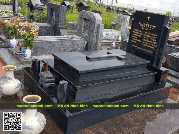 Mẫu Mộ công giáo đá hoa cương - Mộ công giáo granite