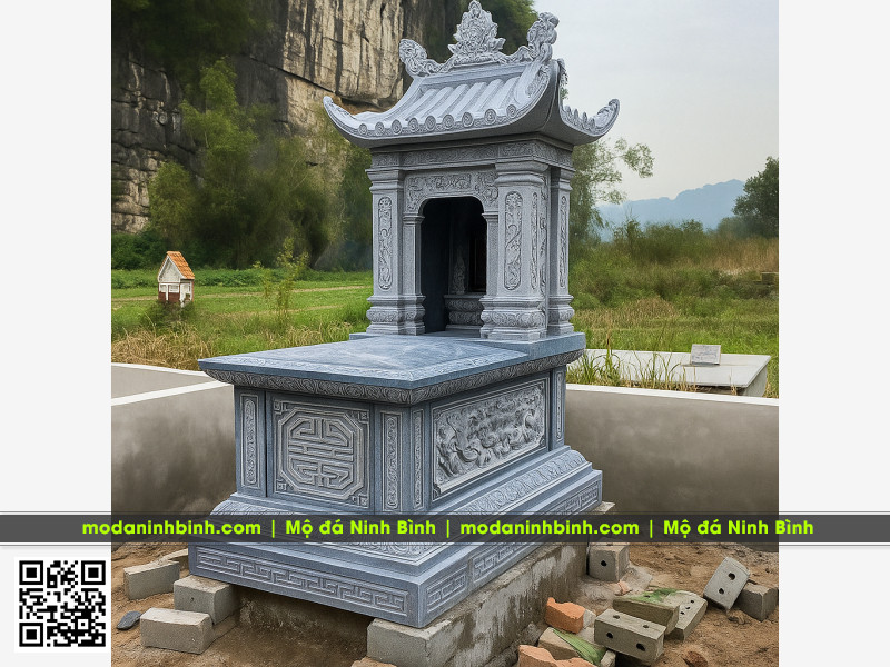 Mẫu Mộ đá 1 mái chùa cổ đẹp - Mộ một mái đẹp 11 Mau Mo da 1 mai chua co dep Mo mot mai dep