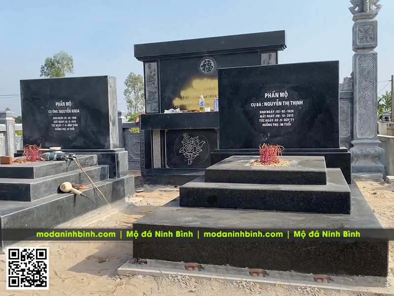 Lưu ý lựa chọn đá granite đen Ấn Độ cao cấp khi xây Lăng Mộ đá cho Bố Mẹ 8 Mộ đá granite đen Ấn Độ đẹp