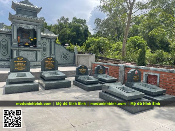 Lăng Mộ đá kết hợp đá xanh rêu, đá granite đẹp - Mộ đá Ninh Bình