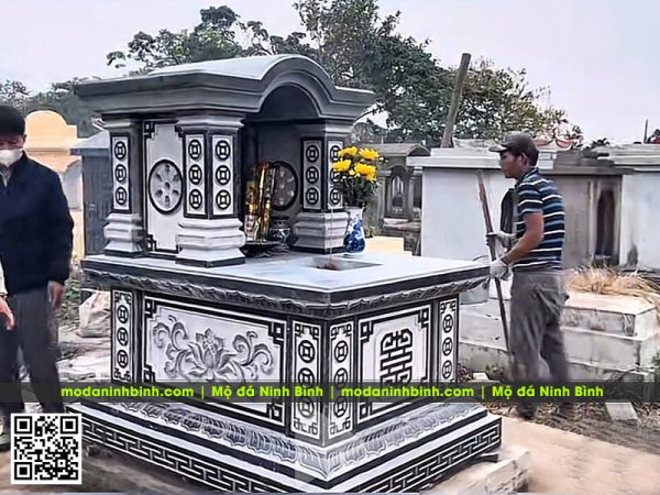 Lưu ý xây mộ, sửa mộ cho người thân bằng Mẫu Mộ đá 1 mái vòm đẹp tại Ninh Bình #moda 4 Xay Mo bang mau mo da 1 mai vom dep 1