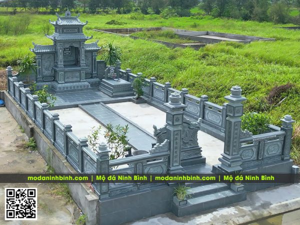 Khu Lăng Mộ đá đẹp, chất lượng cao bằng đá xanh rêu Thanh Hóa #langmoda.