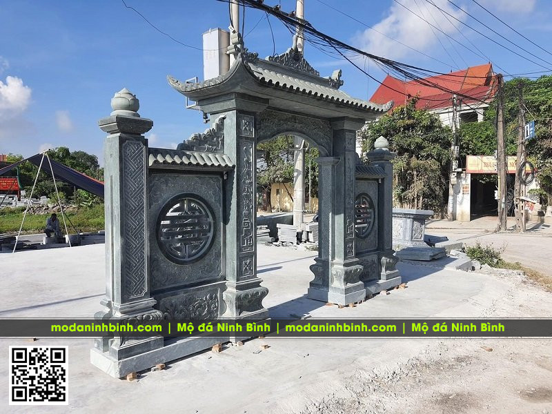 Mẫu cổng đá nhà thờ họ - Cổng đá 1 mái đẹp #congda 3 Mẫu Cổng đá có 1 mái đẹp