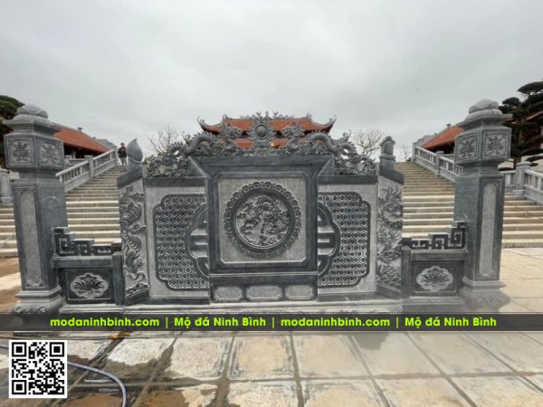 Bình phong đá nhà Chùa - Đình - Đền