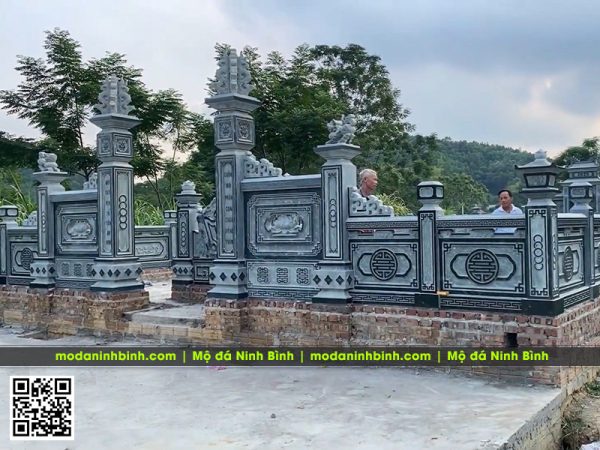 Quy hoạch, thiết kế lăng mộ đá gia đình đẹp, chuẩn phong thủy 8 Bo cong da tu tru vao lang mo dep congda