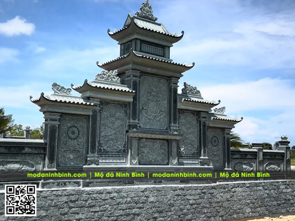 Chi tiet hoa van phia sau lang tho da tai lang mo