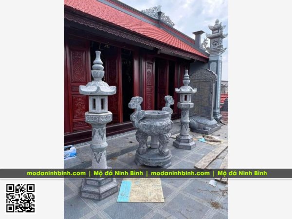 Lưu ý đặt cột đá, chiếu đá, cuốn thư đá, đồ thờ đá cho Nhà thờ họ/tổ, từ đường 6 Dat bia da lu huong da cho Nha tho ho
