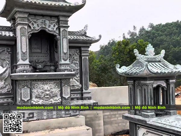 Khu lang mo gia dinh voi 1 ngoi mo 1 mai