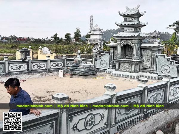 Ý nghĩa Lan can đá hoa văn chữ Tâm đẹp cho khu lăng mộ đá gia đình 4 Lan can da chu Tam cho lang mo