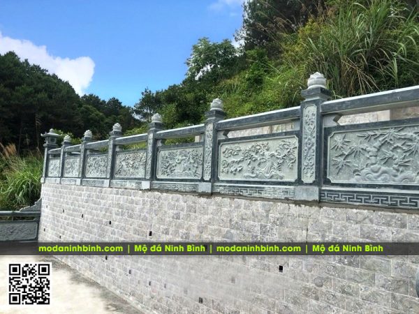 Mẫu Lan can đá - Tường rào đá cho khu Lăng Mộ đá gia đình