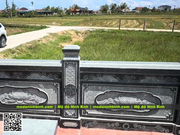 Tư vấn, thiết kế, thi công, xây dựng hoàn thiện khu Lăng Mộ đá tại Hà Tĩnh 12 Mau Lan can da hoa Sen
