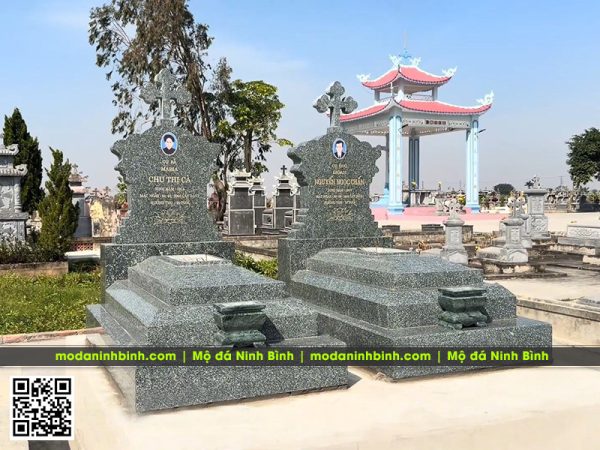 Mẫu Mộ công giáo đẹp, ấn tượng - Mộ công giáo đá granite xanh Bình Định 4 Mau-Mo-cong-giao-da-granite-xanh-dep.jpg