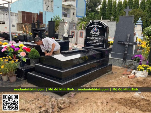 Mẫu Mộ đá granite Công giáo - Tư vấn xây Mộ công giáo đẹp, bền vững, giá hợp lý