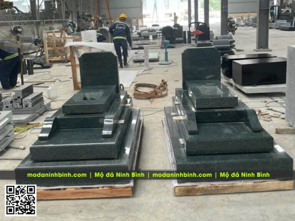 Mẫu Mộ granite vuông 3 cấp đẹp - có thể làm mộ chờ lắp đặt trước