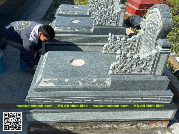 Mẫu Mộ đá xanh rêu đẹp - Đặt Mộ đá tại Ninh Bình