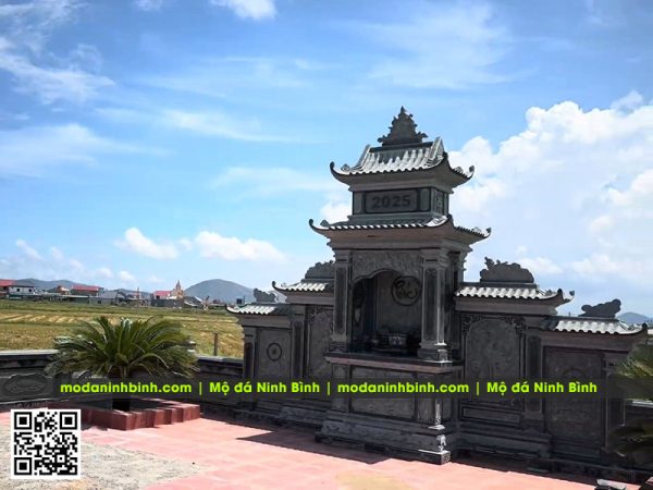 Tư vấn, thiết kế, thi công, xây dựng hoàn thiện khu Lăng Mộ đá tại Hà Tĩnh 16 Xay Lang tho da 2 mai dep cho lang mo