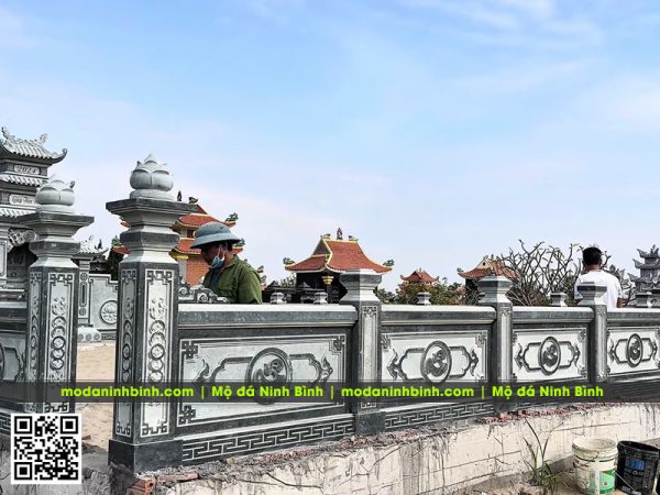 Ý nghĩa Lan can đá hoa văn chữ Tâm đẹp cho khu lăng mộ đá gia đình