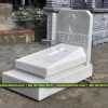 Lưu ý xây Mộ công giáo, Mẫu Mộ đá trắng công giáo nguyên khối đẹp