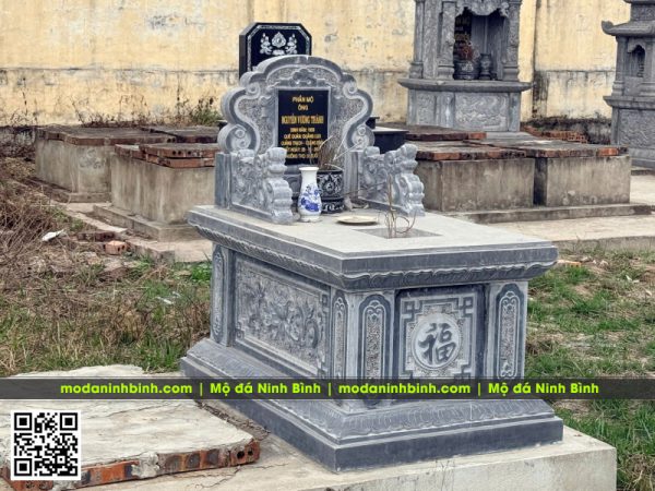 Mẫu Mộ đá đơn (mộ tam sơn, mộ bành) giá rẻ tại Ninh Bình 5 Mau Mo da don gia re tai Ninh Binh