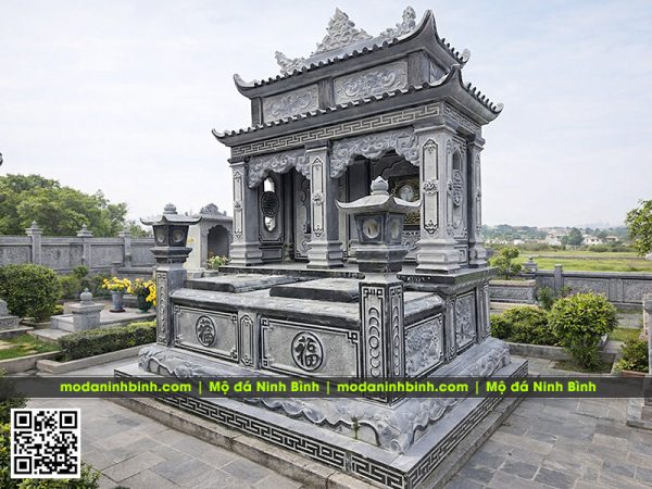 Đặt Mộ đá đôi 2 mái - Mẫu Mộ đôi 2 mái đẹp cho Ông Bà - Cha Mẹ