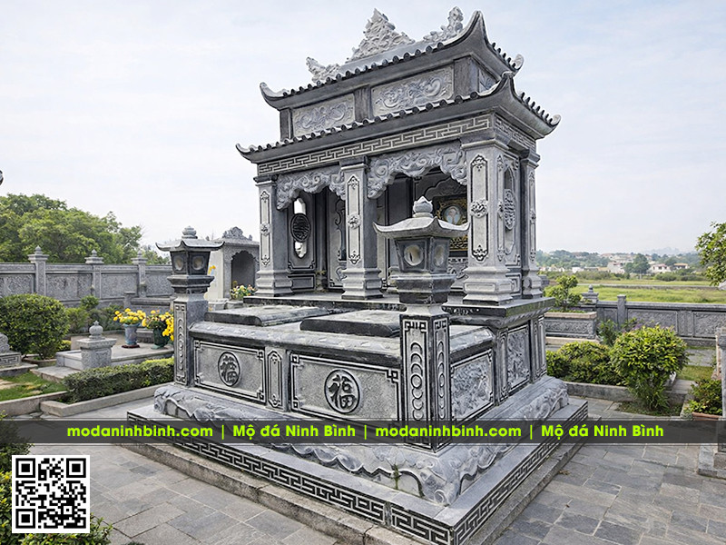 Đặt Mộ đá đôi 2 mái - Mẫu Mộ đôi 2 mái đẹp cho Ông Bà - Cha Mẹ 37 Dat Mo da doi 2 mai Mau Mo doi 2 mai dep cho Ong Ba Cha Me