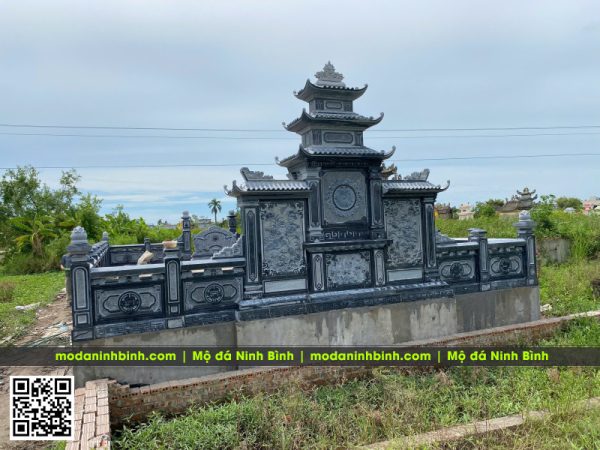 Tư vấn xây Lăng Mộ đá gia đình đẹp, chất lượng, giá hợp lý 4 Khuon vien phia sau Lang tho da
