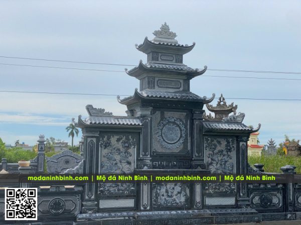 Tư vấn xây Lăng Mộ đá gia đình đẹp, chất lượng, giá hợp lý 5 Lang tho da 3 mai dep