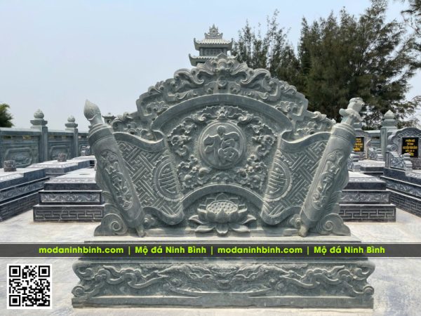 Mẫu Cuốn thư đá cho Khu Lăng Mộ gia đình đẹp, chất lượng, chuẩn phong thủy