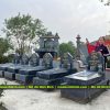 Lắp đặt Mộ đá xanh rêu cho khu Mộ gia đình