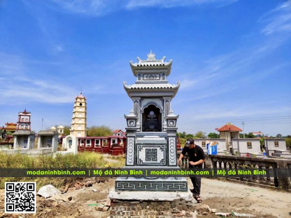 Mẫu mộ đá 2 mái đẹp - Mộ hai mái Ninh Bình