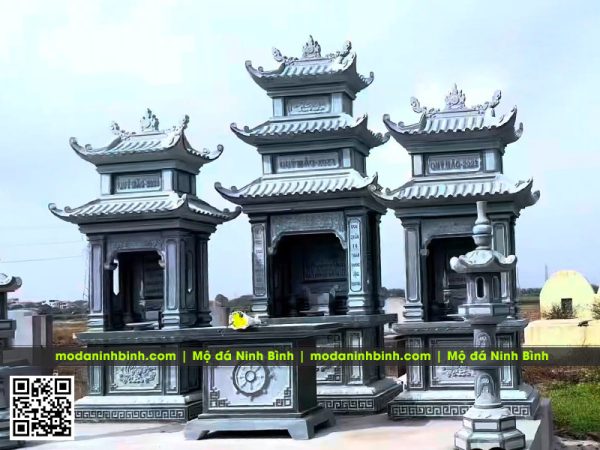 Mộ tổ 3 mái bằng đá xanh rêu Thanh Hóa chất lượng cao