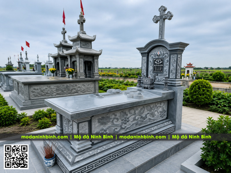 Mẫu Mộ đá công giáo đẹp, chất lượng, giá tốt tại Ninh Bình 73 Mau Mo da cong giao dep chat luong gia tot tai Ninh Binh