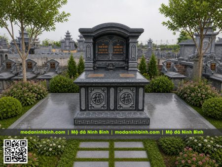 Xây Mộ đá đôi 1 mái đẹp trọn gói tại Ninh Bình 2026