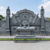 Mẫu Bình Phong Lăng Mộ Tổ - Cuốn Thư Đá Mộ Tổ Đẹp